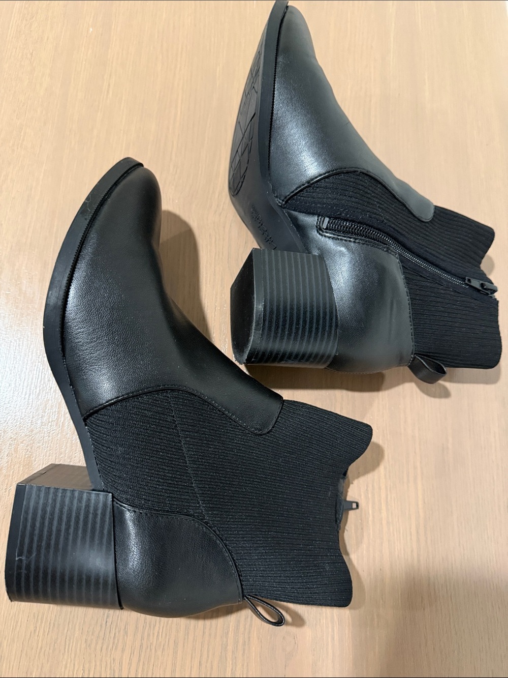 Life Stride  Stretch Ankle Booties with Block Heel